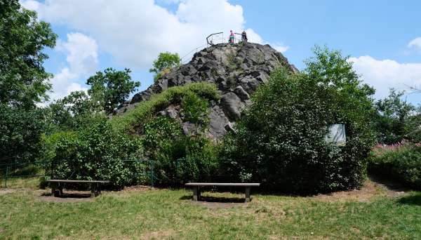 Uitzicht op de bovenste rots