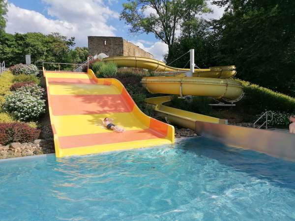 A slide and a small toboggan
