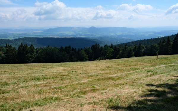 Uitzicht op de Crow Mountains