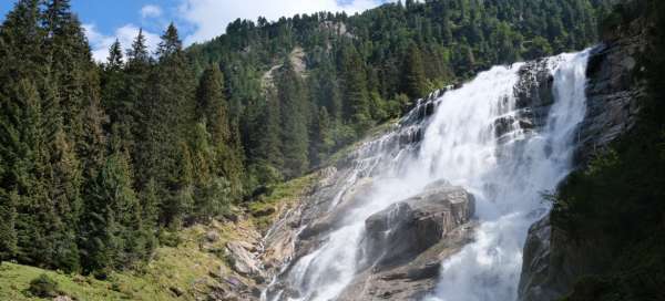 Marche jusqu'à la cascade de Grawa