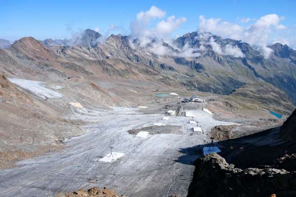 Uitzicht op de Stubaier gletsjer