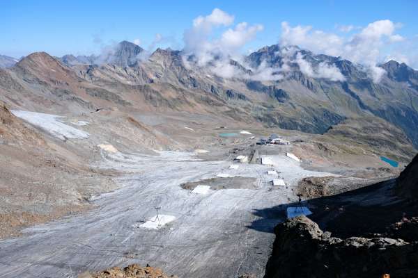 Vue sur le glacier de Stubai