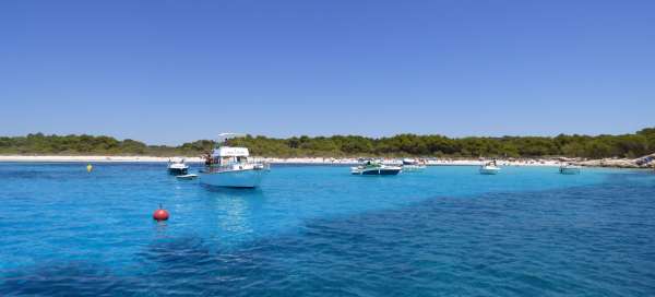 Resting on Son Saura beach