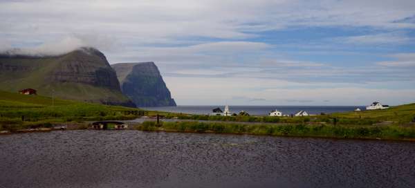 Viðareiði: Weather and season