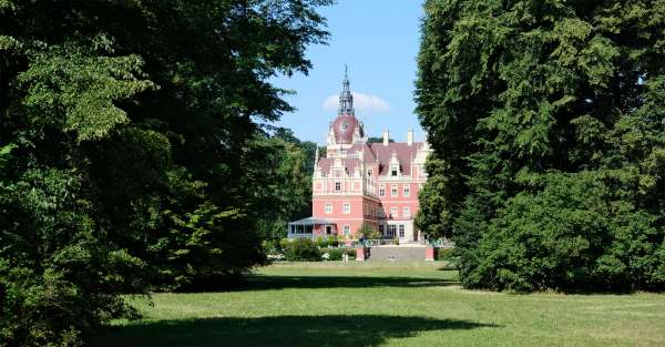 Vista do castelo em Muskau