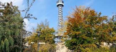 A vista da torre de observação de Petřín