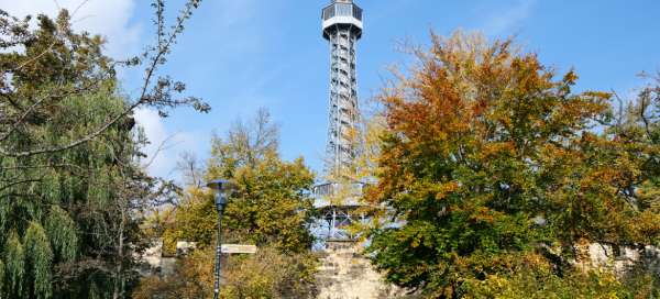 The view from the Petřín lookout tower: Accommodations