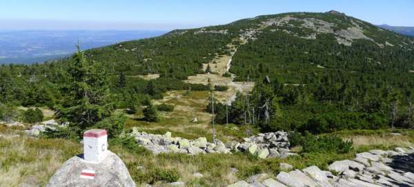 Blick auf Mužské kameny: Unterkünfte