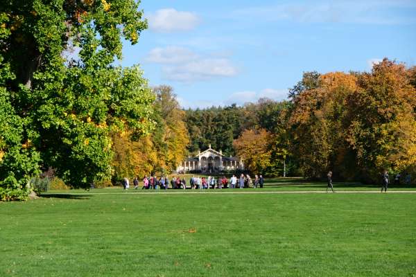 Vista sul giardino del castello