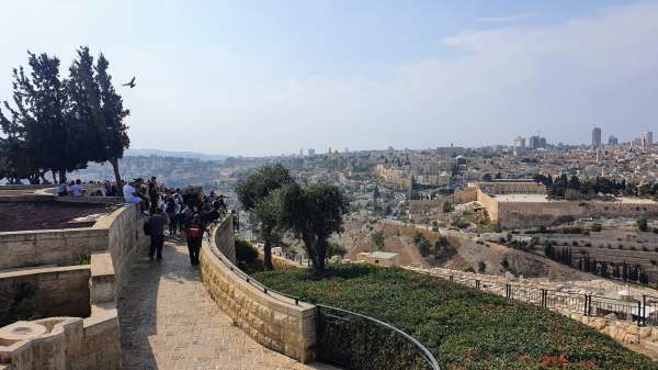 Uitzicht op Jeruzalem vanaf de Olijfberg