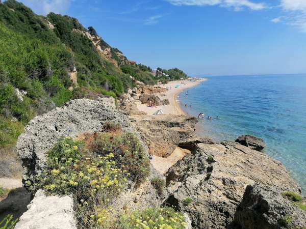 Blick auf das südliche Ende des Strandes