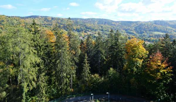 Vista das montanhas Jizera