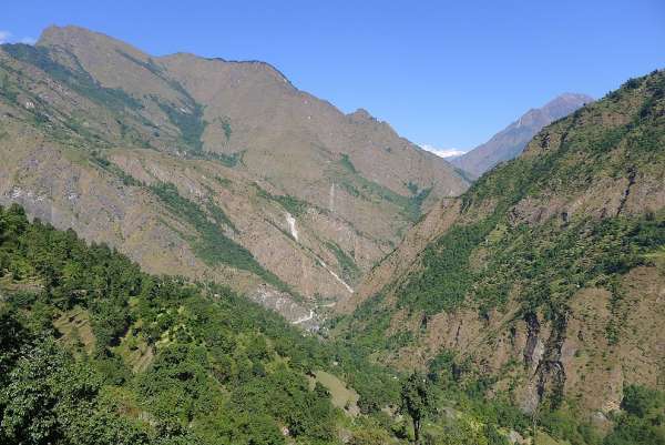 Uitzicht op de Kali Gandaki-vallei
