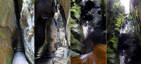 Een grote waterval in de rotsen van Adršpašské: Accommodaties