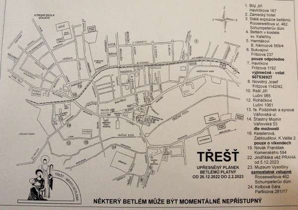 Mapa Betlehemskej cesty