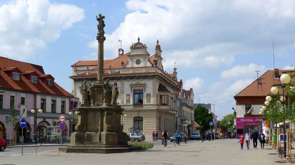 Columna mariana en Poděbrady
