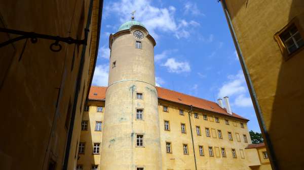 O segundo pátio do castelo em Poděbrady