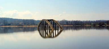 Všebor - überschwemmte Brücke