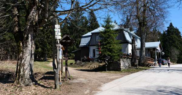 Cabana na montanha Hvězda com restaurante