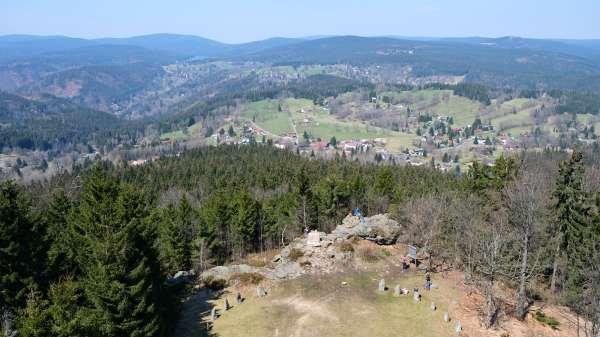 Vista das montanhas Jizera