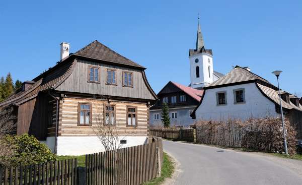 Historic corner of Příchovice