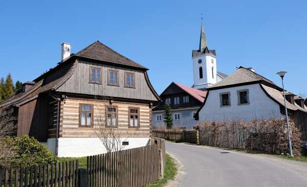 Esquina histórica de Příchovice