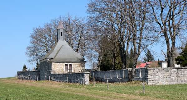 Cemetery with a chapel