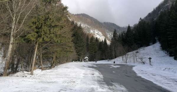 Le point de départ de la randonnée vers Kvačianská dolina