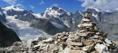 As montanhas mais altas das montanhas Bernina