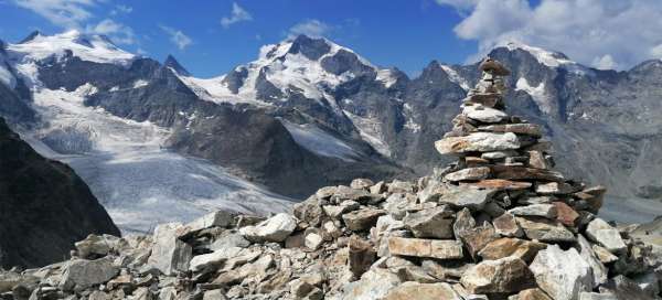 Nejvyšší hory pohoří Bernina: Ubytování