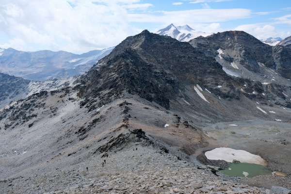 Vue arrière du col