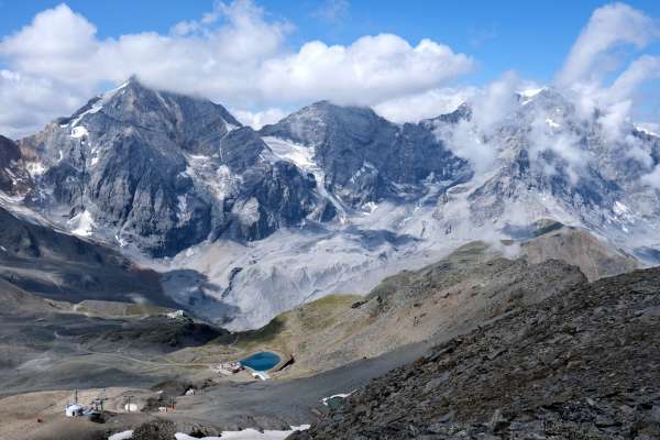 Blick auf die Hauptgipfel des Ortlers