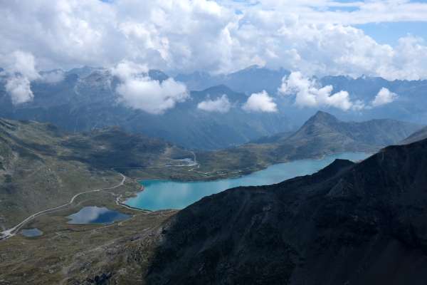 Widok na przełęcz Bernina