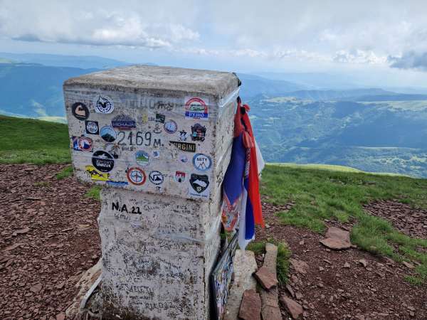 Peak Midžor 2,169 meters above sea level