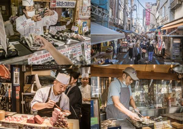 Buitenmarkt van Tsukiji