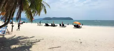 Swimming at Pantai Cenang