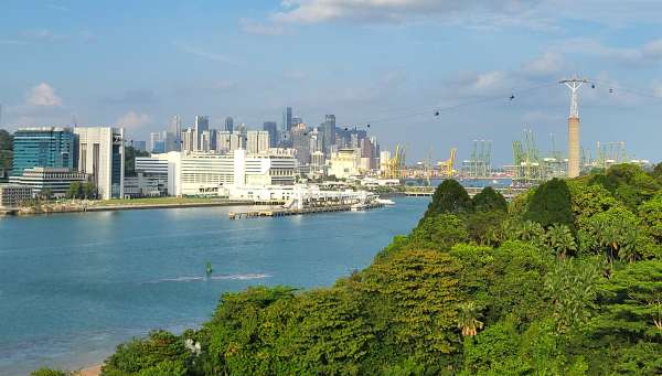 Blick auf die Innenstadt von Singapur