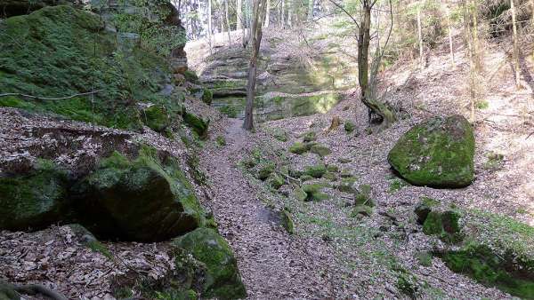 Piccolo canyon di arenaria