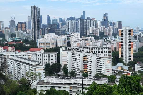 Veduta di Singapore dal Monte Faber