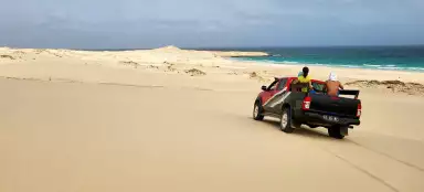 Offroad zu den Dünen des Strandes Praia de Chaves