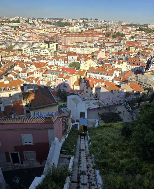 Vista del ascensor/teleférico