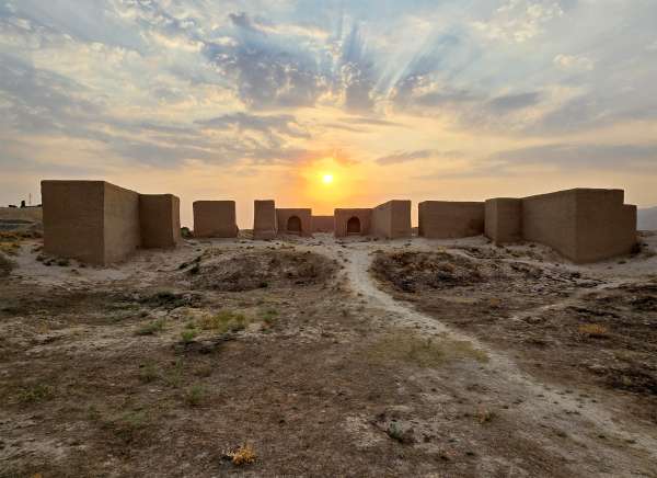 El edificio principal en las ruinas de Panjakent