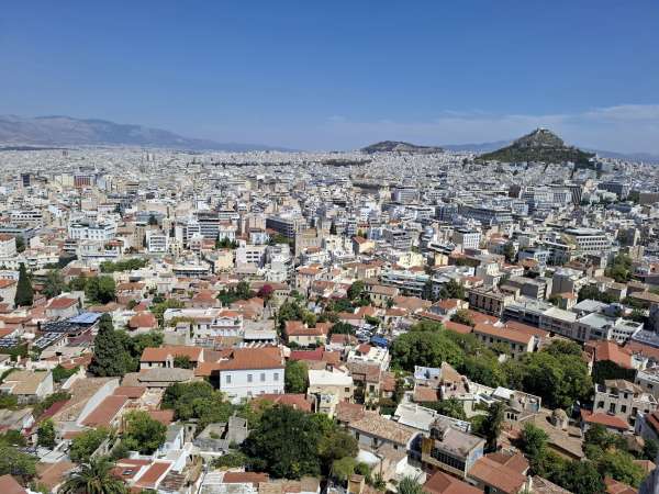 도시의 북쪽 전망