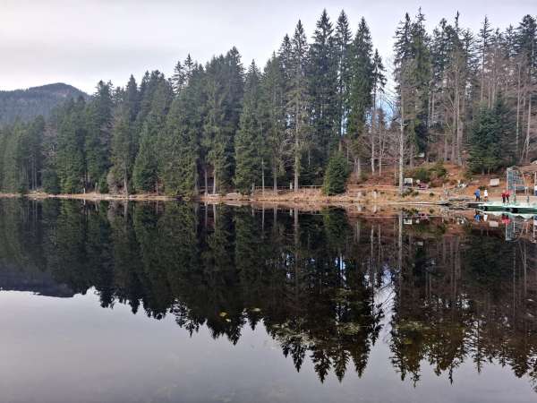 Spazieren Sie um den See