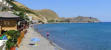 Strand in Skala Eresou