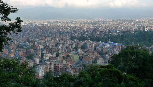 Veduta del bacino di Kathmandu