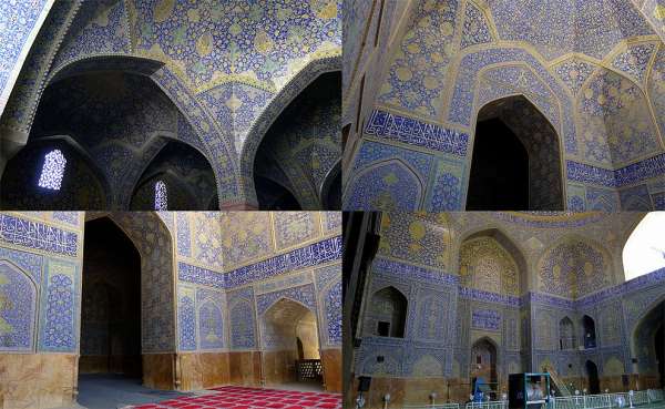 O interior da mesquita