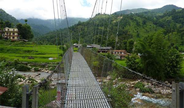 Suspension bridge in Chatichhina