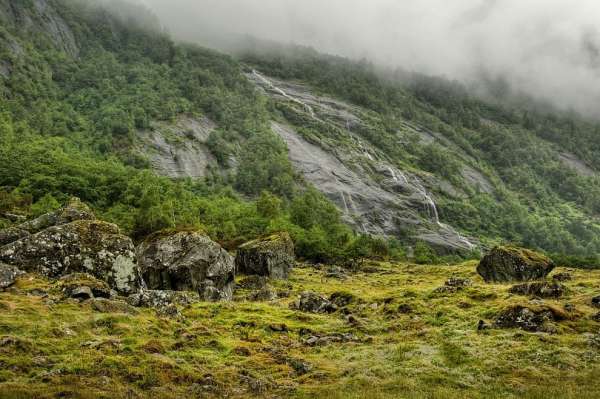 Landscape modeled by glacier