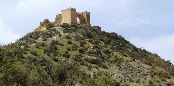 Die Ruinen einer Burg in Tabernas